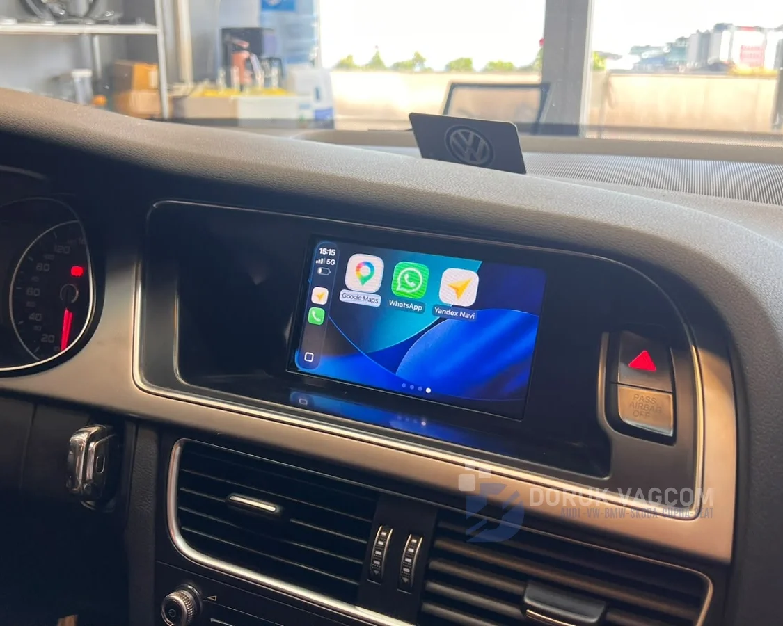 Audi A4 B8 (2008-2014) Audi A4 Orijinal Ekran Uyumlu Kablosuz Apple CarPlay & Android Auto Arayüz (Interface) Montajı Navigasyon Multimedya Montajı