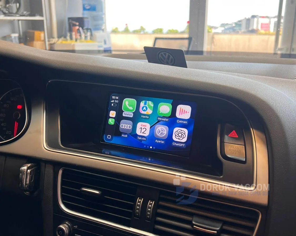 Audi A5 8T (2007-2016) Audi A5 (2008–2014) Orijinal Ekran Uyumlu Kablosuz Apple CarPlay & Android Auto Arayüz (Interface) Montajı Navigasyon Multimedya Montajı